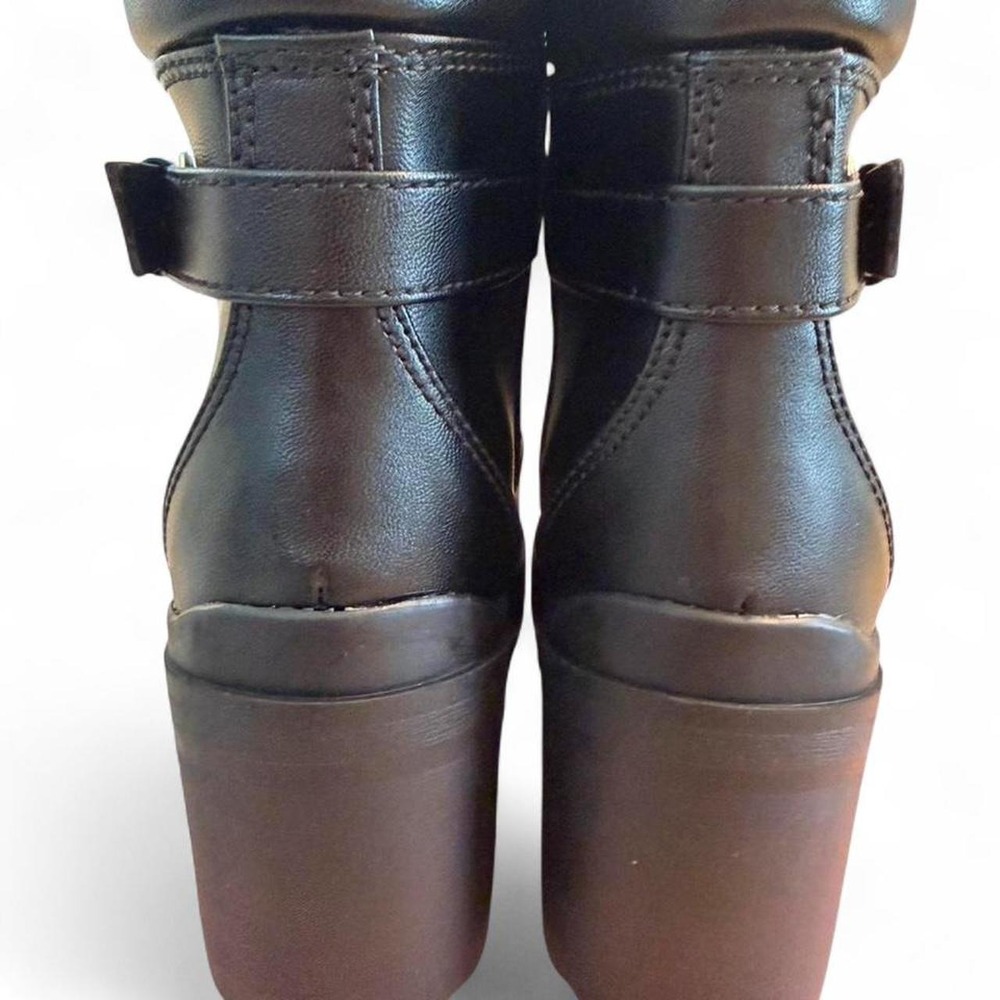 Bikercore alternative festival Indie Vanguard Goth core Wild Pair Lug Sole Boot - Picture 4 of 9